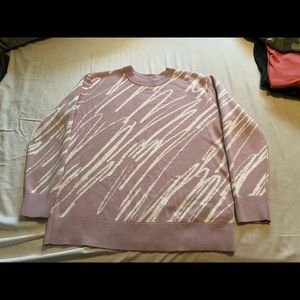 Purple and white striped sweater - Daily Ritual - Size L